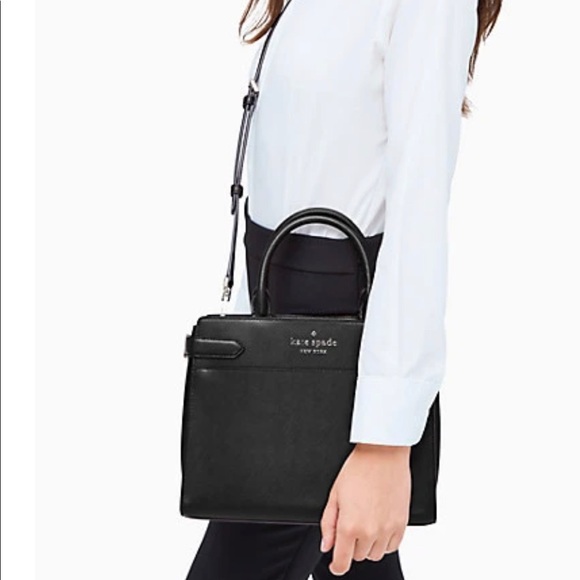 Kate spade black staci medium satchel 🔥new !! - Picture 3 of 9
